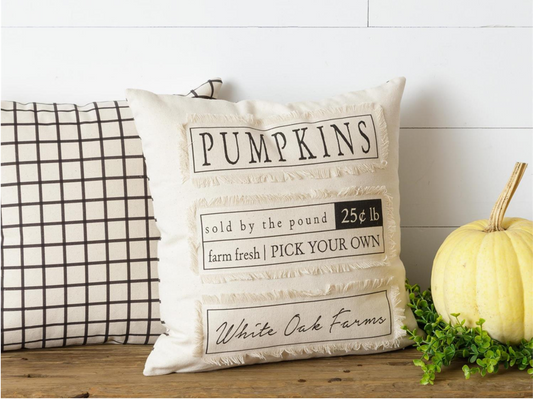 Fall Throw Pillow Pick Your Own Pumpkins